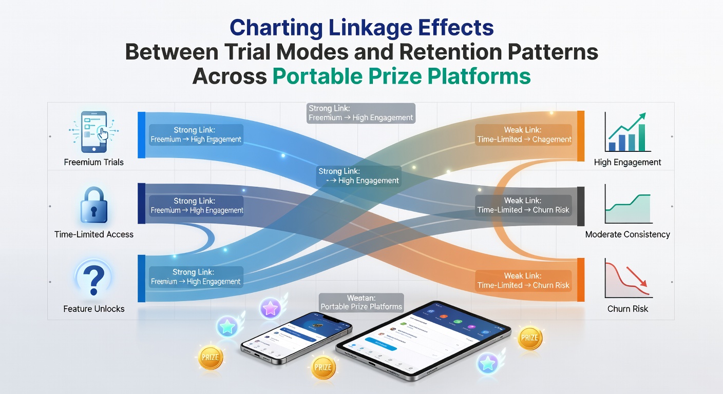 Graph illustrating retention patterns across different portable prize applications