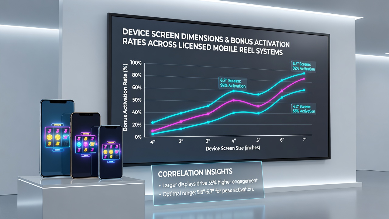 Chart showing bonus activation rates by screen dimension across regulatory zones