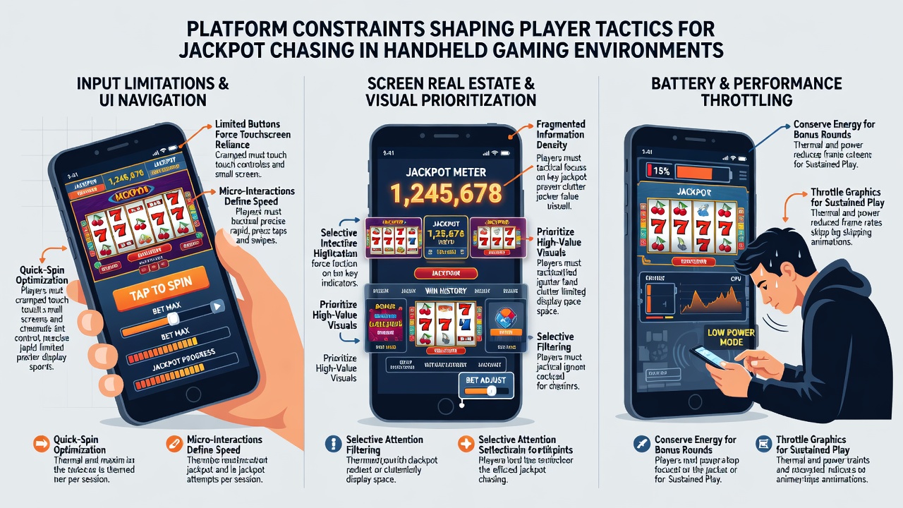 Mobile slot interface highlighting network and performance indicators