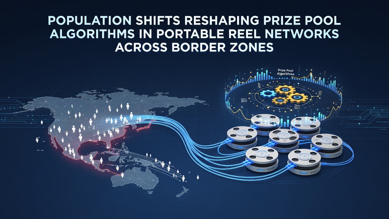 Map showing population migration flows across border zones with overlaid mobile gaming network indicators