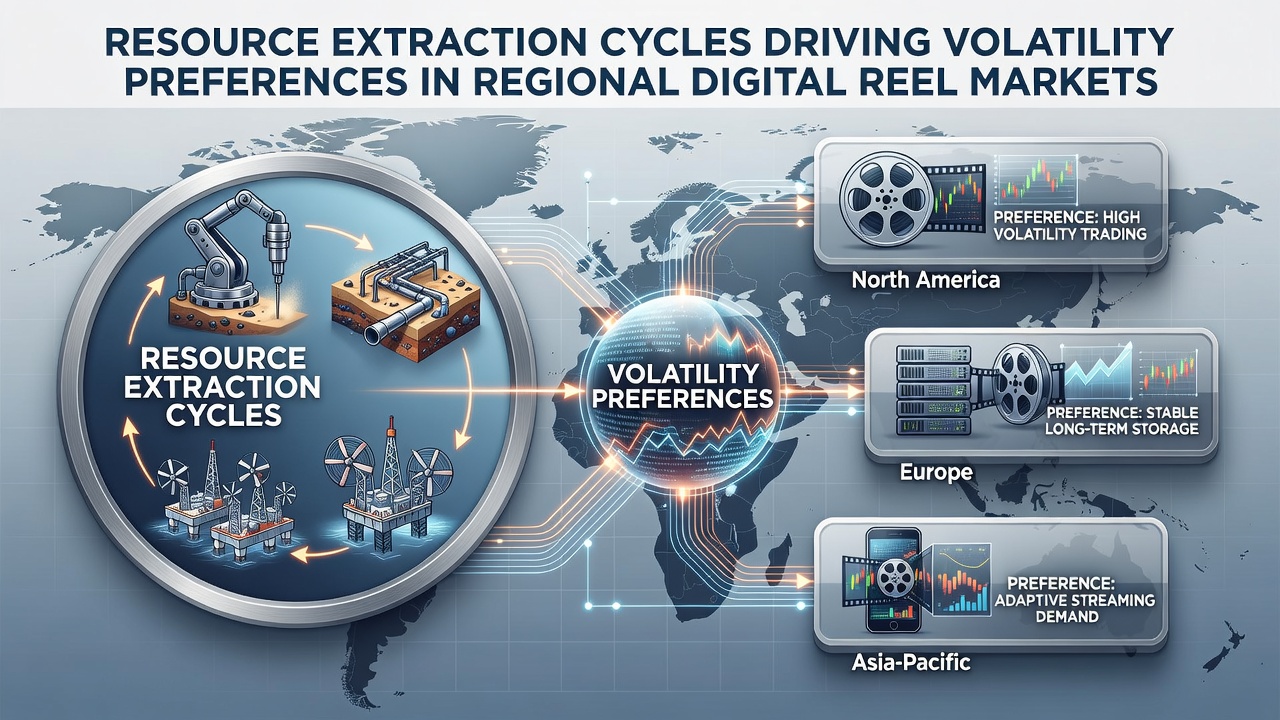 Digital reel interfaces reflecting volatility adjustments in resource-linked markets